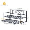 thumbnail image 5 of Uforic Versatile Metal Twin Daybed with Trundle for Shared Bedroom, Guest Room, Living Room ,Black, 5 of 5