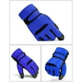 thumbnail image 5 of Winter Thermal Heated Gloves Men Women Motorcycle Riding Windproof Insulated - Non-Slip Palm Adjustable Wrist(Blue), 5 of 6