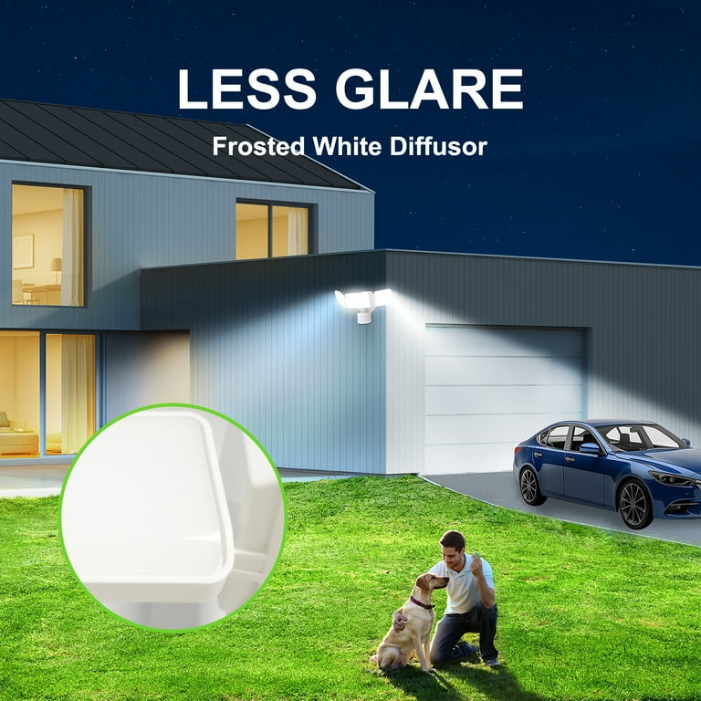 ★87MM★ Mmlg MMLG EARTH HFT WHITE Hyper Tough 3 Head Security Light, 180° Motion Sensor, 4000