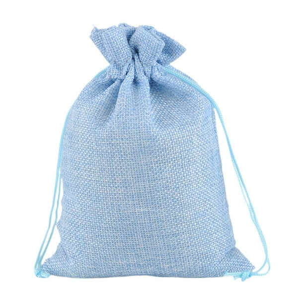 50 bolsas de regalo con cordón para bodas, cumpleaños y otras ocasiones especiales. Azul