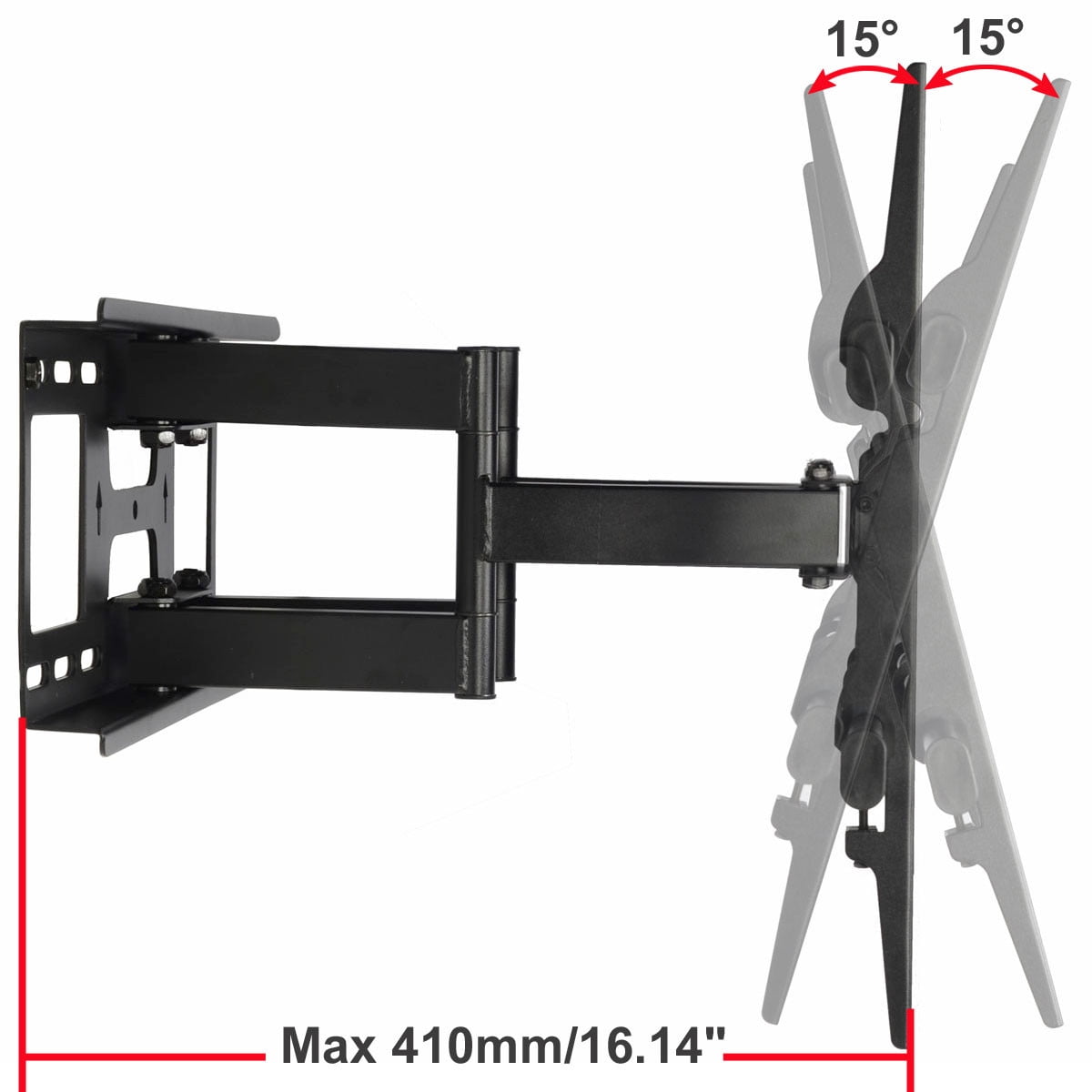 VideoSecu Full Motion TV Wall Mount for Sharp 43 50 55 60 65 70" LCD LED LC-50LB370U LC-60LE650U LC-60SQ15U b09