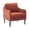 Orange, variant on Mid-Century Modern Side Chair, Chenille Fabric Curved Armchair for Adults, Comfy Reading Chair, Modern Cloud Single Sofa Accent Chair for Bedroom, Living Room, Office & Waiting Room
