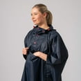 thumbnail image 5 of Mac in a Sac - Poncho - Packable Waterproof Cape for Men & Women - Lightweight and Breathable Rain Jacket with Hood that Packs into its own Bag - Navy - One-Size, 5 of 7