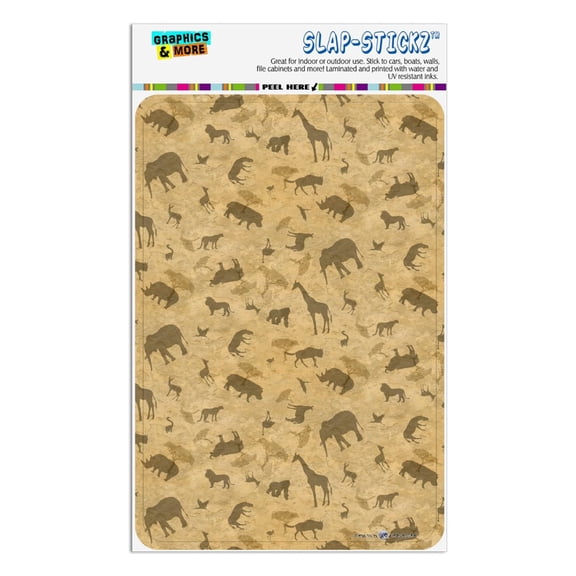 Africa Animal Silhouettes All Over Pattern Home Business Office Sign