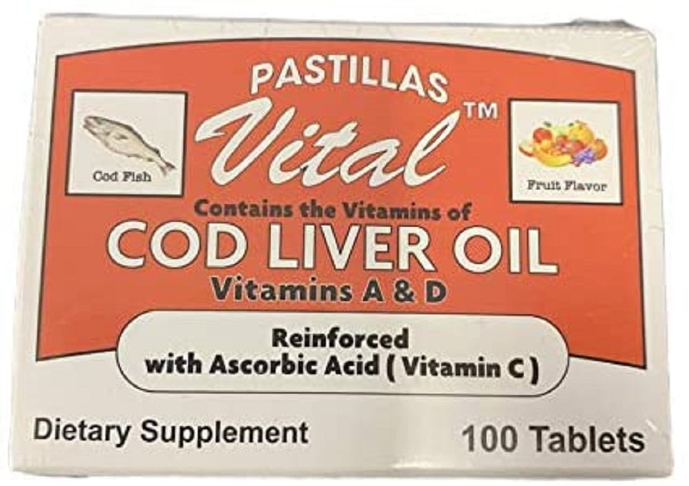 Pastillas Vital Tablets Cod Fish Liver Oil Extract 100ct Walmart Com Pastillas Vital Tablets Cod Fish Liver Oil Extract 100ct Walmart Com