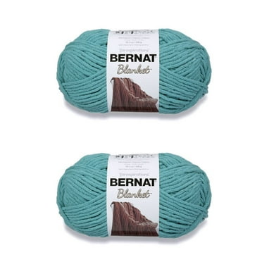 Bernat Blanket Light Teal Yarn - 2 Pack of 300g/10.5oz - Polyester - 6 Super Bulky - 220 Yards - Knitting/Crochet