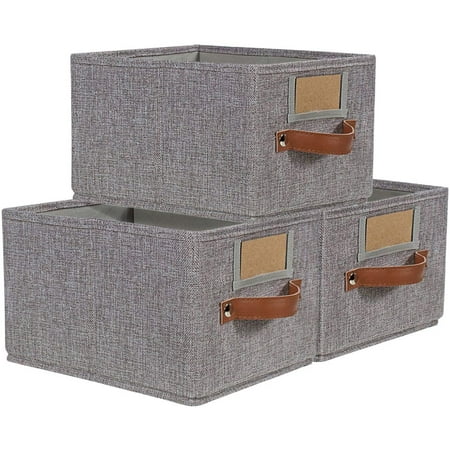 Large Fabric Storage Bins 3 Pack, 15.7x11.8x8.3