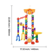 KFFKFF Marble Run Set, 153 Pieces Including Motorized Lift, Accompanied by 30 Plastic Marbles, Brain-Boosting Marble Labyrinth Construction Game, Educational Racing Track STEM Plaything