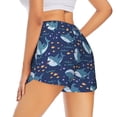thumbnail image 3 of Goofa Cartoon Sharks2 Printed Women 2 in 1 Running Shorts,Quick Dry Athletic Workout Shorts,High Waisted Athletic Shorts with Liner Pockets-XX-Large, 3 of 9