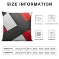 thumbnail image 5 of PIKWEEK   Throw Pillow Covers Modern Abstract Red Stripes Gray Black White Bold Grey Decorative Pillow Cases Home Decor Square Pillowcases, 5 of 5