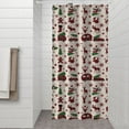 thumbnail image 2 of Multicolor Christmas Camping Pattern Shower Curtain 36"x72" ,Bathroom Decorative Shower Curtains Set with 12 Hooks,Modern Waterproof Washable Shower Curtain, 2 of 6