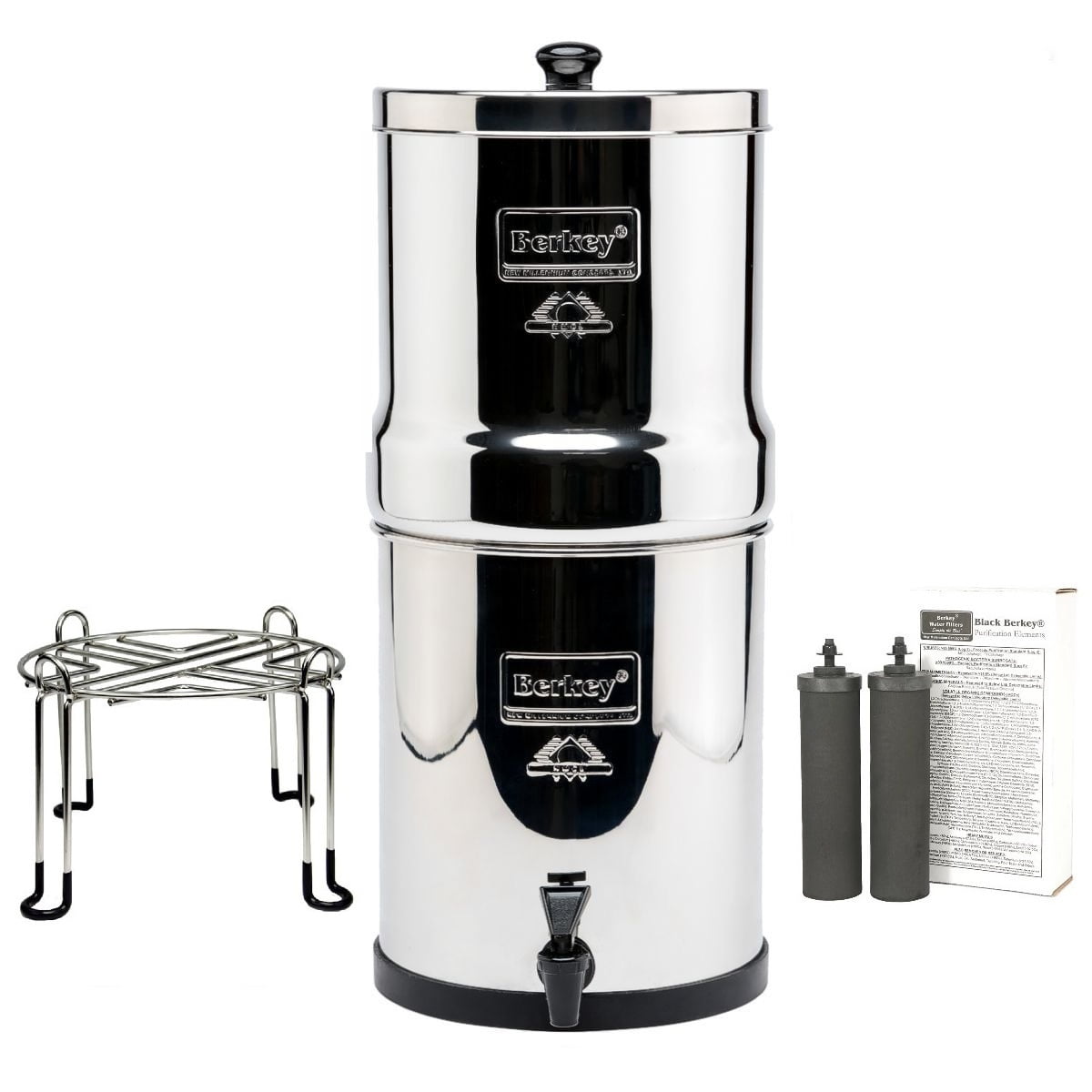 Big Berkey® GravityFed Water Filter with 2 Black Berkey® Purification