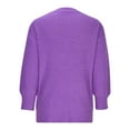 thumbnail image 5 of Honeeladyy Women's Loose V-Neck Solid Color Long Sleeve Knit Button Sweater Slouchy Top, 5 of 6