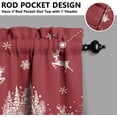 thumbnail image 6 of Christmas Kitchen Curtains and Valances Set of 3,Red Christmas Elk Snowflake Christmas Kitchen Decor, Winter Xmas Curtains and Valances Short Curtain Set for Kitchen Bedroom Holiday Decor 24 Inch, 6 of 6