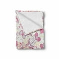 thumbnail image 2 of Fashion Soft Flannel Fleece Blanket, Old-Fashioned Female Corset Accessories Vintage Girls Room Floral Design Print, Cozy Plush for Indoor and Outdoor Use, 50" x 70", Beige and Pink, by Ambesonne, 2 of 6