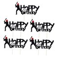 thumbnail image 5 of GETAJGHSD 5Pcs Retro Baseball Birthday Decorations Paper and Bamboo Stick Sports Theme Cake Picks, 5 of 8
