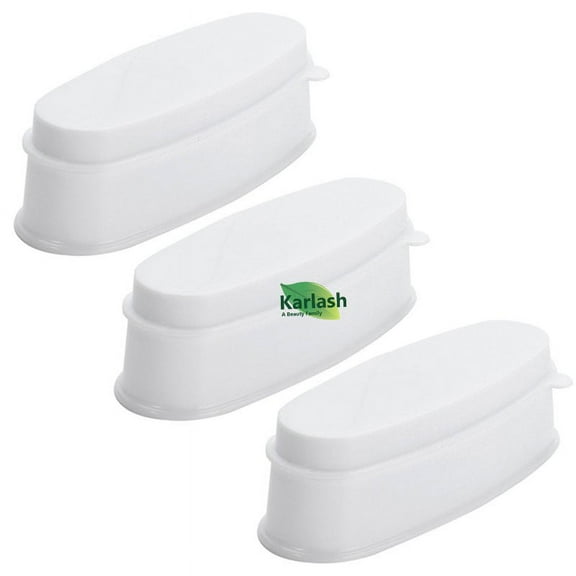 Karlash French Tip Manicure Mold Dip Case Nail Dipping Powder Container Tray Pack of 3