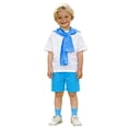 thumbnail image 5 of Cheerleader Outfit for Boys Stage Show Graduation T-Shirt Casual Shorts Sets Kids Ceremony Party Gift Party Dress up 10-11 Years, 5 of 6