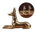 thumbnail image 2 of Brass Dog Shelf Decors Accent ,Sitting Dog Figurines Tabletop Centerpieces Home Decorations Retro Dog Decorative Objects, 2 of 9