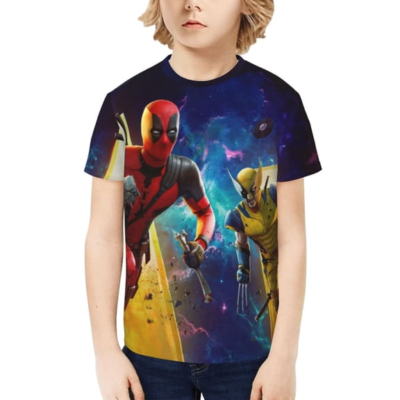 Wolverine T-Shirt for Boys Girls Youth, 3D Printed Graphic T-Shirts Short Sleeve Summer Casual Tee Shirts for Kids