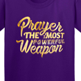 thumbnail image 4 of Inktastic Prayer Power Gold Youth T-Shirt, 4 of 5