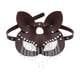 thumbnail image 1 of Máscara de gato de cuero PU, máscara de borla de cadena de Metal, cubierta facial de moda nocturna Marrón oscuro jinwen Accesorios de mascarada, 1 of 7