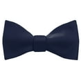 thumbnail image 3 of Jacob Alexander Men's Solid Color Traditional Freestyle Self-Tie Bow Tie - Navy Blue, 3 of 6