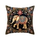 thumbnail image 2 of Yunuuuoa Vintage Bohemian Elephant Throw Pillow Cover Polyester Decorative Sofa Bedroom Home Decor Accent Cushion Case Washable, 2 of 6