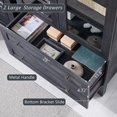 thumbnail image 6 of Arch Bookshelf with Storage Set of 2, Tall Bookcase with Glass Doors & Drawers, 6 of 7