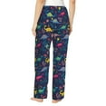 thumbnail image 3 of Goofa Dinosaur Flowers Printed Soft Pajama Pants for Women, Wide Leg Comfy Casual Lounge Yoga Pants-X-Large, 3 of 9