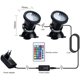 thumbnail image 5 of Proyector RGB para acuario, iluminación sumergible para peces, lámpara LED impermeable IP68 con ángulo ajustable y control remoto para jardín, estanque, piscina y fuente (paquete de 2), 5 of 5