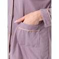 thumbnail image 5 of DARING DIVA Cotton Pajamas Long Sleeve Lounge Sets Button Down Pants XL Purple, 5 of 7