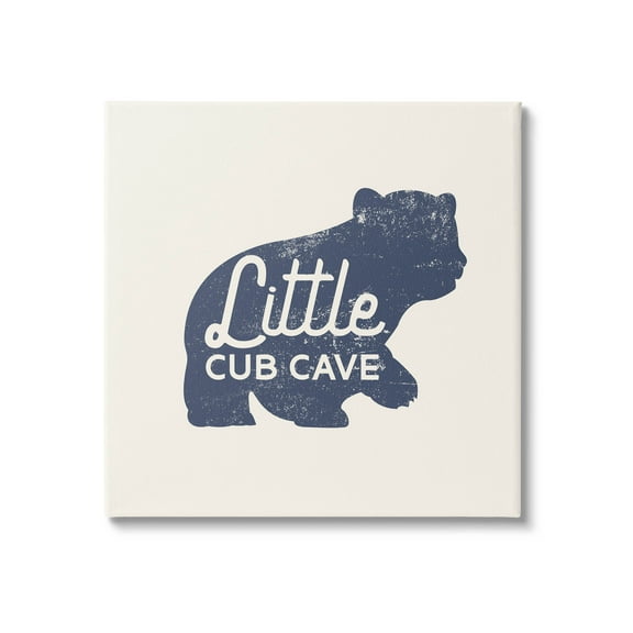 Stupell Industries Little Cub Cave Animal Graphic Art Gallery Wrapped Canvas Print Wall Art, Design by Lil' Rue