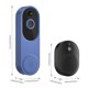 thumbnail image 3 of Xihbxyly Ofertas Del Prime Day de Hoy Timbre Inteligente Timbre de Video Inalámbrico Remoto Inteligente Timbre Visual Inteligente Detección de Movimiento Pir Intercomunicador Doméstico Visión Nocturn, 3 of 7