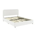 thumbnail image 6 of Queen Size Storage Bed with 2-Drawers Storage, Ivory Boucle Upholstered Platform Bed with Curved Tufted Headboard, for Bedroom, Ivory, 6 of 9