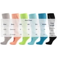 thumbnail image 2 of Karimi No Show Socks Unisex Diagonal Stripe Knee High Compression Socks, Gradient Pattern Stretch Calf Socks Ankle Socks, 2 of 2