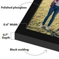 thumbnail image 4 of Americanflat 12x17 Picture Frame with Polished Plexiglass Streamline Collection Thin Border Wall - Black, 4 of 7
