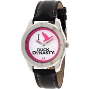 Duck Dynasty Women's "I Love Duck Dynasty" Watch, Black Simulated Leather Strap
