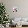 thumbnail image 3 of Stupell Industries Flamingo Tropical Christmas Holiday Painting Gray Framed Art Print Wall Art, 16 x 20, 3 of 9