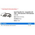 thumbnail image 2 of Spark Plug Wire Set - Compatible with 1996 - 1999 Chevy C1500 Suburban 5.7L V8 1997 1998, 2 of 2