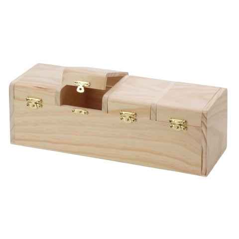 Darice Unfinished Wood Storage Box With Hinged Lids Com Darice Unfinished Wood Storage Box With, Unfinished Wood Storage Box With Lid