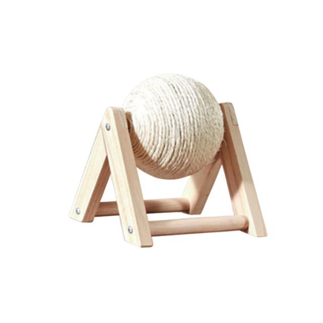 Poste para rascar s, juguete para gatos, soporte de madera resistente para de interior 18x18x16cm jinwen pelota para rascar gatos
