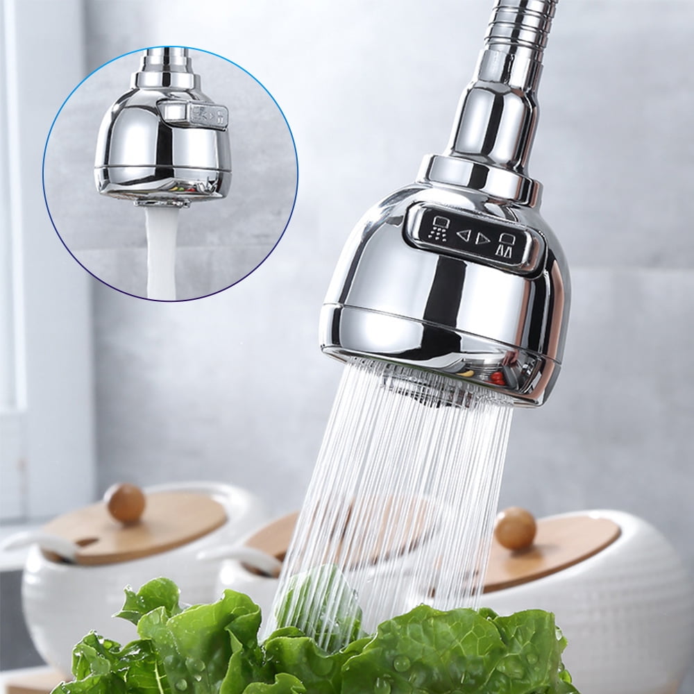 Universal 360 Degree Rotatable Faucet Water Saving Filter Sprayer Water Saving Bubbler Connector Moveable Kitchen Tap Head 