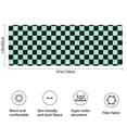 thumbnail image 3 of Black and Mint Green Checkerboard Pattern Bathroom Rugs Mat,Non Slip Microfiber Bathroom Rug,Rubber Backing,Soft Bathroom Mats for Bathroom Floor,Tub and Shower,47x17in(120x43cm), 3 of 5