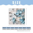 thumbnail image 2 of 10 Inch Wall Clock Battery Operated Square Clock for Office, Kitchen, Outdoor, Living Room,Flowers with Insects Blue Elegant, 2 of 4