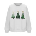 thumbnail image 4 of Ndbuld Women's Fashion Loose Casual Christmas Printed Round Neck Long Sleeve Hoodless Sweatshirt Long Sleeve Fall Tops Oversized Christmas Gift,XL, 4 of 5