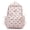 Pink, variant on Floral Motif Nylon Aesthetic Backpack, Water-Resistant Stain-Proof Large Capacity Lightweight Daypack for School Travel Daily Use, 16.93" x 11.81" x 6.3" (Yellow)