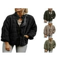 thumbnail image 4 of Women Stand Collar Quilted Jackets Long Sleeve Solid Color Full Zip Padded Jackets, 4 of 5