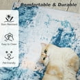 thumbnail image 2 of Cydiria Modern Abstract Fuzzy Faux Wool Area Rug, 7' x 10', Blue, 2 of 8