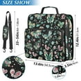 thumbnail image 3 of ALAZA Zipper Binder Green Butterfly Pattern 3 Ring Trapper Keeper File Folder Organizer Bag, 3 of 8